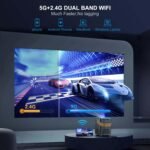 [Electric Focus] Mini Projector with 5GWiFi and Bluetooth, WIMIUS 1080P Outdoor Projector, Portable Movie Projector, 300" Screen, Compatible with iOS/Android/TV Stick/HDMI/PS5 M - Image 4