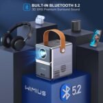 [Electric Focus] Mini Projector with 5GWiFi and Bluetooth, WIMIUS 1080P Outdoor Projector, Portable Movie Projector, 300" Screen, Compatible with iOS/Android/TV Stick/HDMI/PS5 M - Image 5