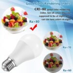 A19 LED Light Bulbs 100 Watt Equivalent, HengBo 6500K Daylight White Light Bulb, 12W 1200 Lumens, Non-Dimmable, E26 Standard Medium Base Super Bright Lamp for Bathroom Home Lighting (Pack of 4) - Image 6