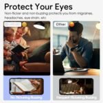 A19 LED Light Bulb Bright White Daylight 5000K, 100 Watt Equivalent, Efficient 14 Watt, 1700 Lumens, E26 Medium Base, Non-Dimmable, ETL/UL Listed, 6 Pack - Image 5