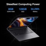 14 inch Laptop Computer, 8GB DDR4 RAM 128GB SSD, 4-Core Processor (Up to 2.9GHz), Thin & Portable Notebook PC, WiFi, BT4.2, MS Office 2024 - Image 4