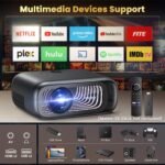 [Electric Focus/Auto Keystone] FUDONI Projector with WiFi 6 and Bluetooth Dual-way, 650ANSI Native 1080P 4K Support Outdoor Movie Projector Max 300'' Display, for iOS/Android/TV Stick/HDMI/USB/Laptop - Image 7