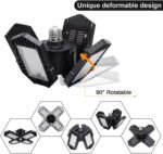 2Pack LED Garage Lights,100W Deformable LED Lighting 10000LM E26 Daylight 6000K Super Bright Adjustable Lights for Warehouse - Image 3