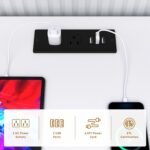 71" LED TV Stand with Power Outlet,60-Colors LED Lights For 65 70 80 in TV,High Gloss Gaming Entertainment Center w/Adjustable Shelves,White TV Console with Modern Design for Living Room Bedroom - Image 5