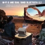 [Auto Focus/4K Support]A8 Projector with 5G WiFi and Bluetooth , 600 ANSI Native 1080P Outdoor Movie Projector, Auto 6D Keystone , Home Theater Projector compatible with Phone/TV Stick/PC - Image 4