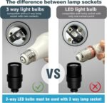 3 Way LED Light Bulbs 2 Pack, 3 Way Light Bulbs 30 70 100 Soft White 3000K,E26 Medium Base A19 Three Way Light Bulb, Indoor 3way Bulb for Reading - Image 4