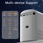 [Electric Focus] SCREENMAX C7 Mini Projector with WiFi and Bluetooth, 280 ANSI Lumens, 1080P Supported, Portable Movie Cinema for Outdoor & Indoor Use, 32''-150'' Display - Image 6