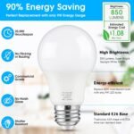 A19 LED Light Bulb, 60 Watt Equivalent LED Bulb, Daylight White 5000K, 850 Lumen, E26 Base, Non-Dimmable, 9W Bright White LED Bulb, 12-Pack - Image 5