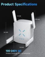 2025 WiFi Extender Signal Booster, New Gen Wi-Fi 6 Repeater, Long Range up to 12,000 sq.ft for Home, Dual-Band Internet Extender WiFi Booster w/Gigabit Ethernet Port, Easy Setup, EasyMesh Compatible - Image 6
