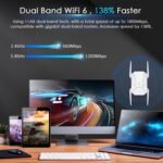 2025 AX1800 WiFi 6 Extender Signal Booster - Dual Band 2.4G/600Mbps & 5.8G/1200Mbps, WiFi Extender with Gigabit Port, 802.11AX Tech, 12999 Sq.Ft Long Range WiFi Repeater, Connects 100+ Devices - Image 2