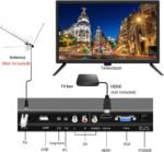 22 Inch TV, 1080p LED Widescreen HDTV with Digital ATSC Tuners, Flat Screen TV with HDMI/VGA/RCA/USB for Kitchen, RV, Bedroom, Caravan(NO Smart TV) - Image 2