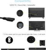 3FT Power Cord Compatible with Vizio Sound Bar System, Vizio E-M Series LED Smart TV - Image 2