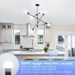 A15 LED Light Bulb, 60 Watt Equivalent LED Bulbs, Daylight White 5000K, 600LM, E26 Base, Non-Dimmable, 6W Bright White, 6-Pack - Image 2