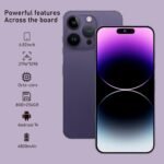 A15 Pro Max Cell Phone,8GB+256GB Ultra Memory Unlocked Phone,Android 14.0 Smartphone,6800 mAh Battey,6.82-inch HD Screen,Dual SIM, Dual Standby,5G Phone.(Purple) - Image 2