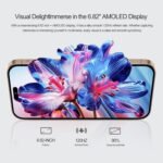 A16 Pro Max 5G Cell Phone,12GB+256GB Unlocked Phone, Android 14.0 Phone, 7000mAh Battery, 6.82" HD+120Hz Smartphone, 108MP Camera,Support Dual SIM, Face Recognition,NFC,GPS,OTG-Gold - Image 2