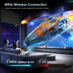 [Electric Focus] 4K Support Projector with WiFi6 and Bluetooth 5.3, 22000L for Outside Video Movie Use, OWNKNEW Outdoor Gaming Proyector, Auto Keystone Correction - Image 2