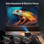 [Electric Focus/Auto Keystone] Projector with WiFi and Bluetooth, Native 1080P 4K Support Outdoor Movie Projectors Max 450" Display, SOPYOU Home Theater Projector for iOS/Android/TV Stick - Image 2