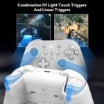 [No Drift] GuliKit KK3 Max Bluetooth Controller, Kingkong 3 Max Wireless Controller for Switch/Switch OLED, Hall Effect Joystick/Triggers, Maglev/Rotor/HD Vibration, Hyperlink Adapter (White) - Image 2