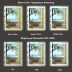 24''X32'' LED Bathroom Mirror with Lights, Built-in Bluetooth Speaker, Anti-Fog Dimmable 3 Lights Setting Backlit + Front Lit, Lighted Vanity Makeup Wall Mirrors, Shatter-Proof IP65 Waterproof - Image 3