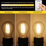 A15 LED Bulbs - Vintage Edison Bulbs, Dimmable, Clear Glass, E26 Medium Base, 6W (60W Equivalent), 2700K Warm White, 700LM, for Ceiling Fans, Appliances, Refrigerator Lights - 6 Pack - Image 5