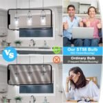 4-Pack Vintage Edison LED Bulbs, 60W Equivalent, 850LM 6W Edison Light Bulb Daylight White 5000K, ST58 LED Filament Bulb E26 Base, Non-Dimmable - Image 9