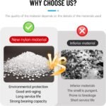 100PCS Nylon Universal Cable Tie Buckle, Heavy Duty Self-Locking Zip Ties with Pin & Button Design - UV Resistant Black Fasteners for Car Auto Repair & Daily Fixing - Image 4