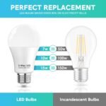 3 Way LED Light Bulbs 50 100 150W Equivalent, Daylight White 5000K 3 Way Light Bulbs, A19 Three Way Light Bulb,E26 Base LED Light Bulb for Reading,Living Room-2 Pack - Image 6