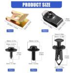 100PCS Car Screws and Bolts, Undertray Screws,Auto Body Fender Screws,Car Clips Plastic Rivet Fasteners - Universal U-Nuts Kit Engine Under Cover Splash Shield Guard Body Bolts - Image 6