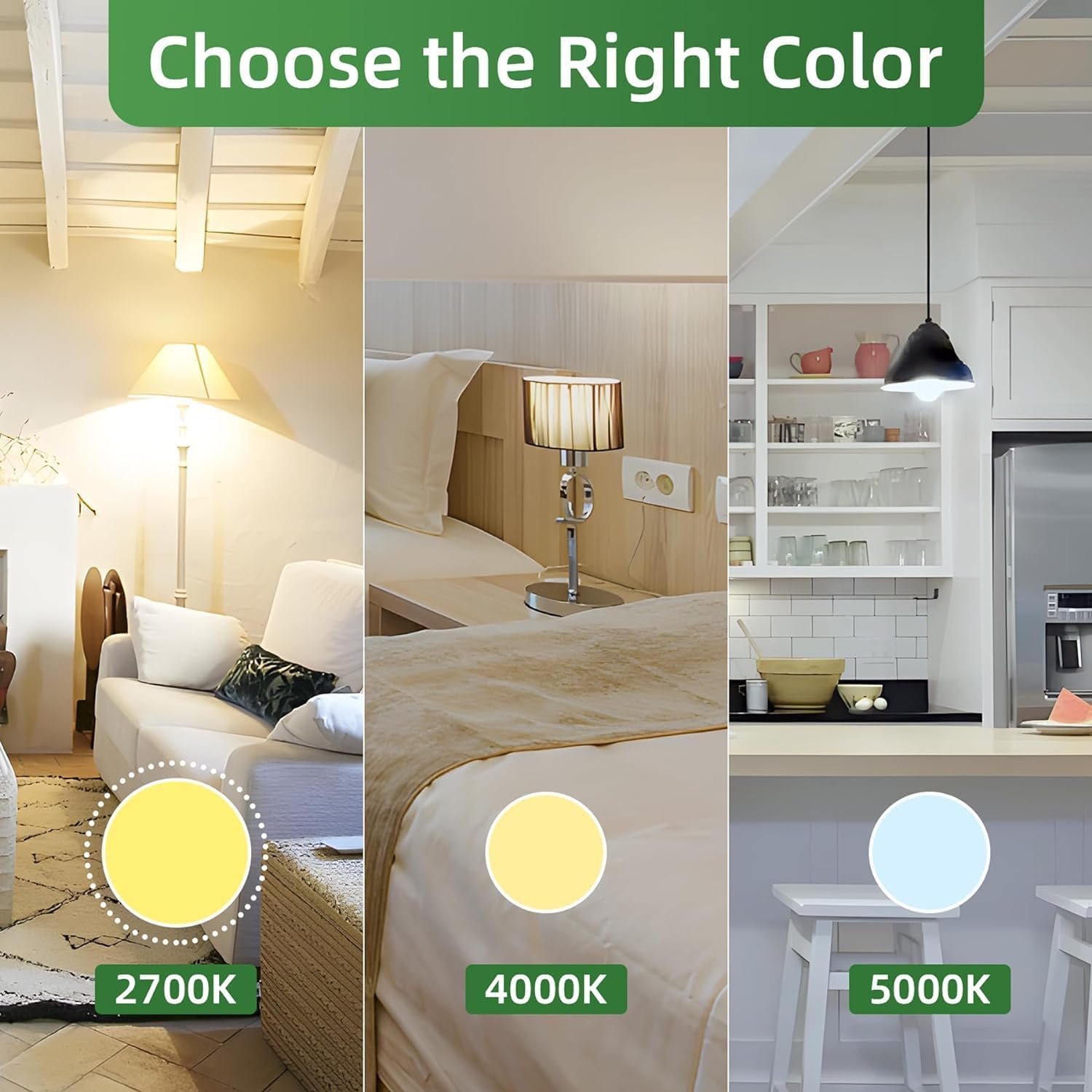 A19 LED Light Bulb 75 Watt Equivalent, 11 Watt Light Bulbs, 2700K Warm White, 1100 Lumens, Non-Dimmable, E26 Base Lightbulbs, Standard LED Bulbs for Home, ETL Listed(4-Pack) - Image 7