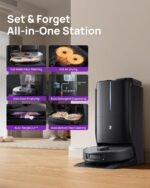 3i P10 Ultra Robot Vacuum and Mop Combo, Extendable Pad for Edge & Corner Mopping, 18000 Pa Suction Deep Cleaning, Auto Hot Water Washing & Drying, Self-Emptying, Self-Refilling, AI Obstacle Avoidance - Image 2