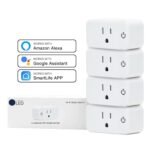 4 Pack Smart Home Wi-Fi Plugs - Alexa & Google Home Compatible, White, Toggle Switch, Automatic Operation - Image 2