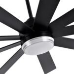 72" Ceiling Fan with Light Black, 6-Speed Remote Control, Reversible DC Motor, Modern 9 Blades with 4.5"/12"/24" Downrods for Home or Commercial, Living Room/Restaurant - Image 2
