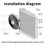 10 Inch Universal Slim Fan Push Pull Electric Radiator 12V 80W High Performance Cooling Fan Mount Kit Blue 2 Pcs - Image 4