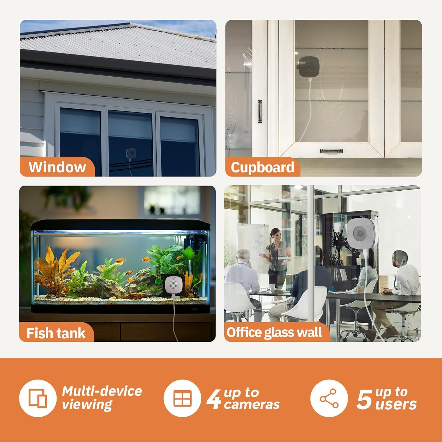 3MP 2K Window Camera,2.4GHz&5GHz WiFi Indoor Cameras for Home Security 2 Pack with ChroMax Al Color Night Vision,Person & Motion Detection,24/7 Recording,Easy&Quick Install - Image 8