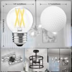 6 PACK Dimmable G16.5 LED Light Bulbs 60 watt, E26 LED Bulbs 60 Watt Daylight 5000K, 6W E26 Globe LED Edison Small Light bulb for Ceiling Fan lights, Chandelier, Vanity Lights, CRI80+, AC120V, 600lm - Image 3