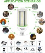 40W LED Corn Cob Bulb, 400W Equivalent, 5000K Daylight, E26/e39 Base, 5600 Lumens - Replace Halogen/Metal Halide, for Barn, Shop, Porch, Yard, Garage Lighting - Image 4